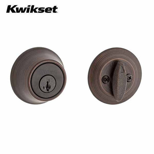 Kwikset - 660 - Residential Deadbolt - Single Cylinder - Round Rose - Optional Finish - SC1 Schlage - SmartKey Technology - Grade 3