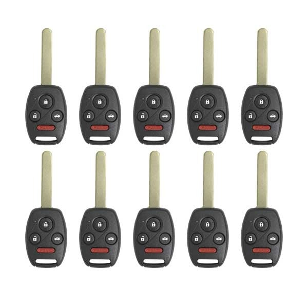 10 x 2003-2010 Honda Accord Element / 4-Button Remote Head Key / OUCG8D-380H-A (AFTERMARKET) (Bundle of 10)