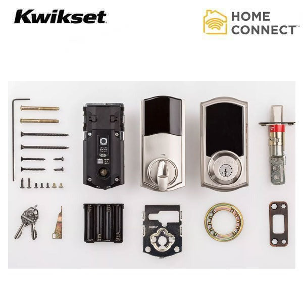 Kwikset - SmartCode 916TRL - Traditional Electronic Deadbolt - 15 - Satin Nickel - Home Connect (Amazon Key Edition)