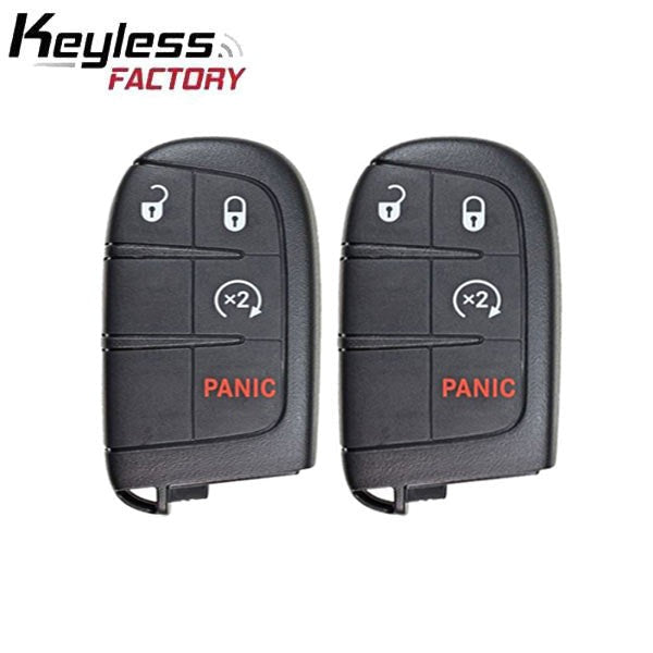 2 x 2015-2021 Jeep Renegade / 4-Button Smart Key / PN: 6BY88DX9AA / M3N-40821302 (AFTERMARKET) (Bundle of 2)