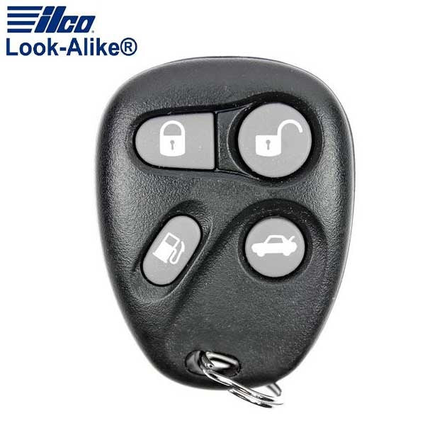 2001-2004 Cadillac / 4-Button Keyless Entry Remote / PN: 25695966 / KOBLEAR1XT (AFTERMARKET)