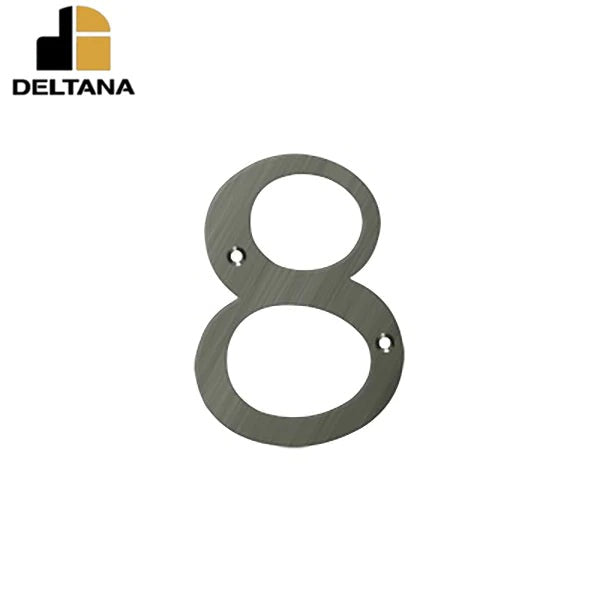 Deltana - 4" Numbers - Solid Brass - Optional Finish
