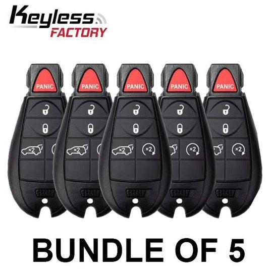5 x 2014-2019 Jeep Cherokee / 5-Button Fobik / GQ4-53T (AFTERMARKET) (Bundle of 5)