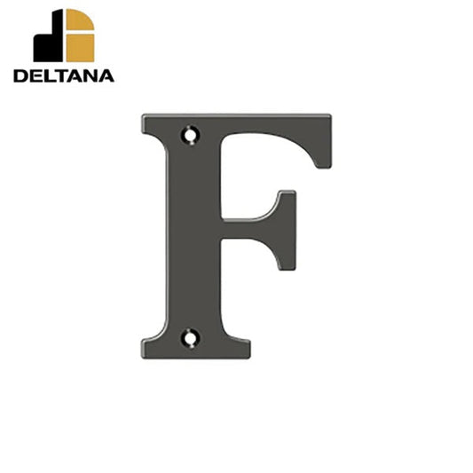 Deltana - 4" Residential Letter F - Optional Finish