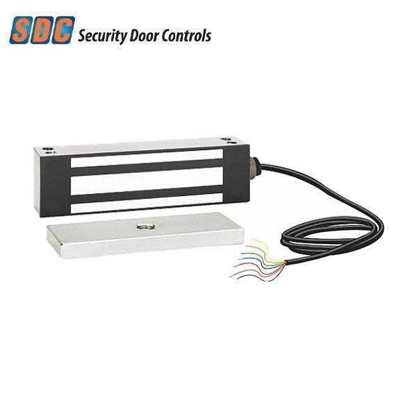 SDC - 1575 - Single Magnetic Gate Lock - Standard Mounting - 1200lbs. - 12/24VDC - Satin Stainless Steel - Grade 1