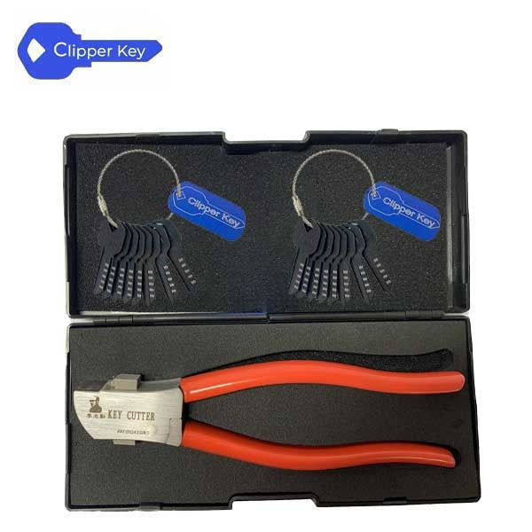 Clipper Key - Kwikset KW1 Fast Clipper & Key Set (20 Keys) - for Use with LockTech Kwikset SmartKey Decoder or Lishi KW1 Tool