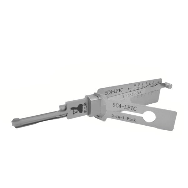 ORIGINAL LISHI - SC4 / 6-Pin / Schlage Keyway Tool / 2-in-1 Pick & Decoder / Large Format Interchangeable Core / AG