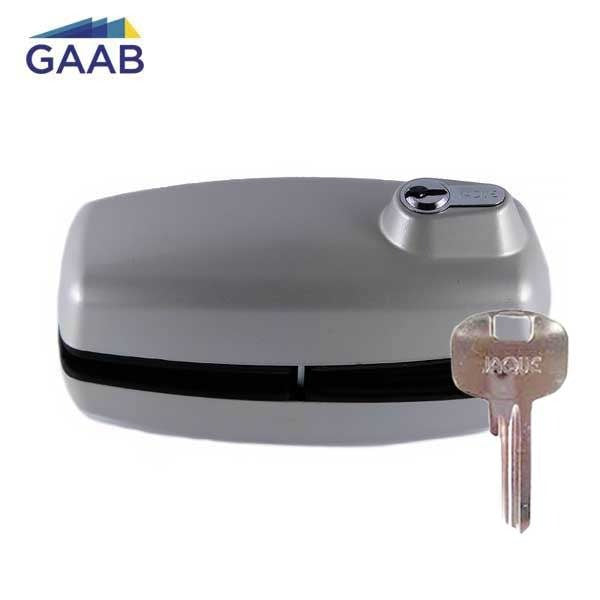 GAAB - T180 - Tempered Frameless Glass Door Lock - Reversible - 10 -12mm Doors - YALE Keyway - Grey