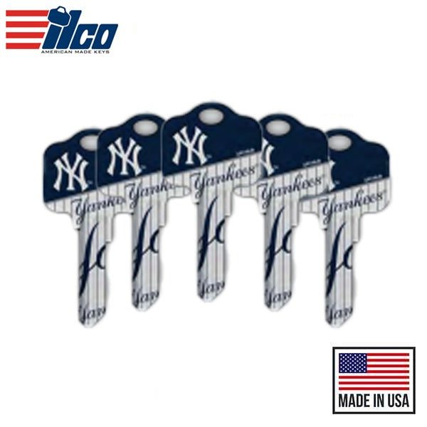Ilco - MLB TeamKeys - Key Blank - New York Yankees - SC1 (5 Pack)