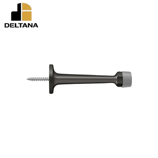 Deltana - 3-1/4" Baseboard Door Bumper - Solid Brass - Optional Finish