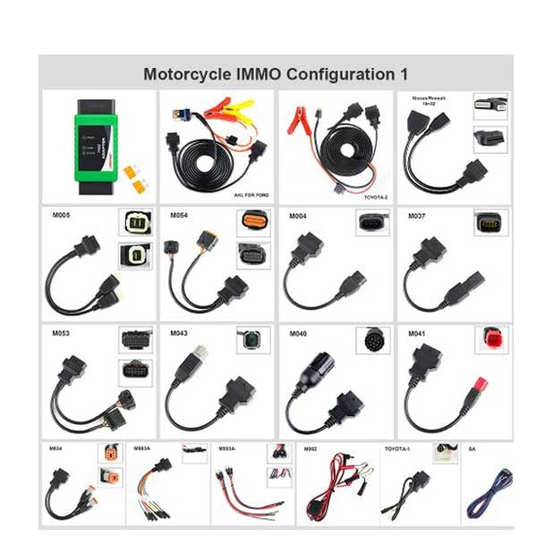 OBDStar - MOTO IMMO Kit - Motorcycle Adapter Set For KeyMaster and X300 Devices - Configuration 1