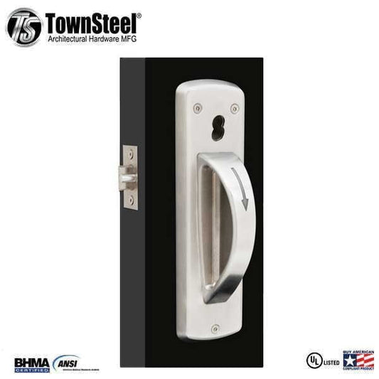 TownSteel - CRX-A - 5-Point Ligature Resistant Cylindrical Lock - Storeroom - SFIC Less - Stainless Steel - Grade 1