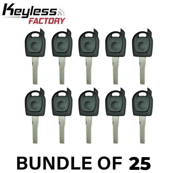 25 x HU66 / Audi / Volkswagen / Transponder Key SHELL/ High Security Blade / (No Chip) (AFTERMARKET) (BUNDLE OF 25)
