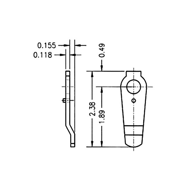Olympus - 720 Series - 3-5 - 2.38" Long Shallow Offset Cam For Inverted Function