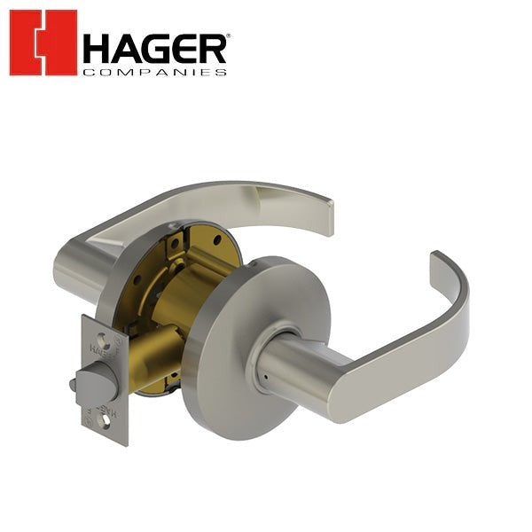Hager - 3610 - Lever - Passage - Adjustable 2-3/8 To 2-3/4 Satin Chrome - Optional Lever