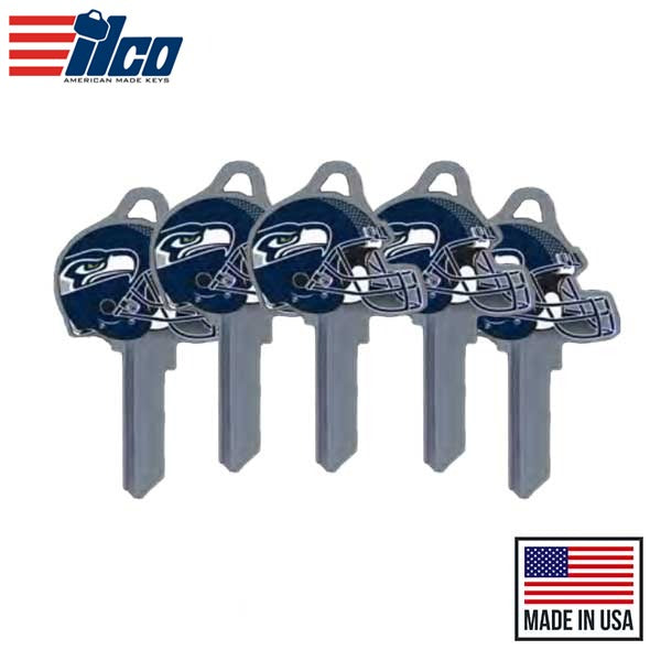 Ilco - NFL TeamKeys - Helmet Edition - Key Blank - Seattle Seahawks - SC1 (5 Pack)