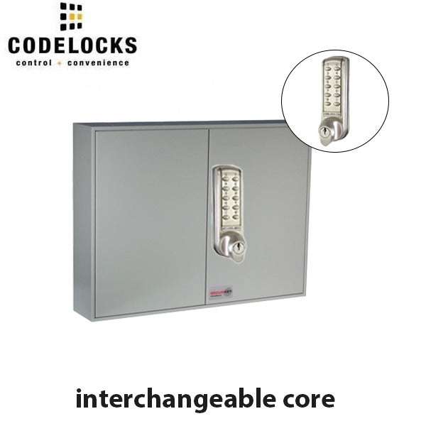 CodeLocks - Key Secure Hook Padlock Cabinet w/ CL2255 - Medium Duty - Electronic Lock - Tubular Mortise Latch - Key Override - Optional Lock Prep - Optional Storage