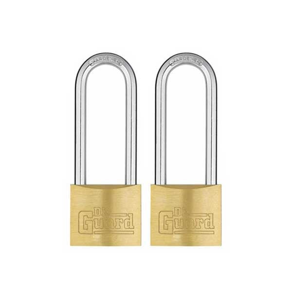 2 x Premium - Solid Brass Padlock - Long Shackle 2 1/8" - Keyed Alike #1 (Bundle of 2)