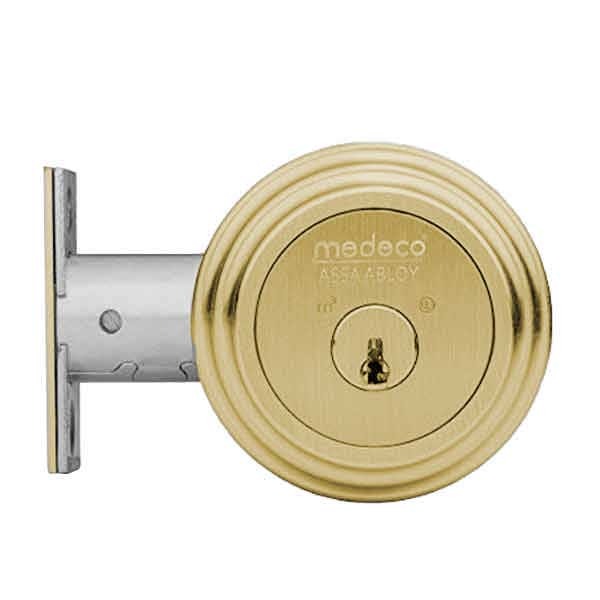 Medeco - 11JC623 - Maxum Commercial - M3 BiLevel - 6-Pin - Double Deadbolt - 2-3/8" - DL Keyway Pinned - 05 - Bright Brass - Grade 1