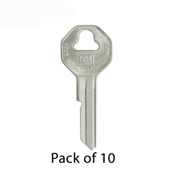 GM B10 / 32318 Mechanical Key (Strattec) (Pack Of 10)
