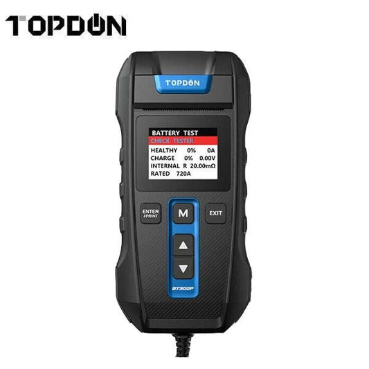 TOPDON - BT300P - Battery Cranking & Charging System - Built In Printer - 2.4" Color Display - 12V