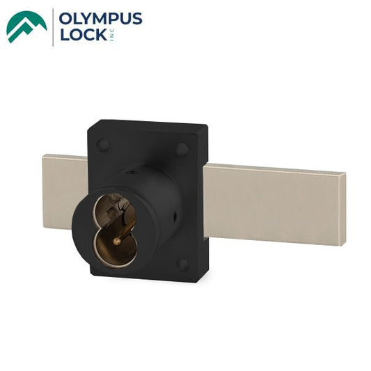 Olympus - 721DR - IC Core Deadbolt Cabinet Door Lock - BEST SFIC - 1-1/4" Cylinder Length - Long Bolt - Flat Black - Optional Key Retaining - Optional High Security - Grade 1