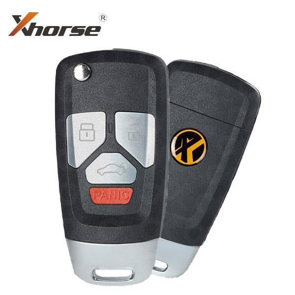 Xhorse - XKAU22EN - Audi Style / 4-Button Universal Remote Key for VVDI Key Tool (Wired) (2nd Generation)