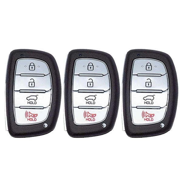 3 x 2017-2019 Hyundai Ioniq / 4-Button Smart Key / PN: 95440-G2000 / TQ8-FOB-4F11 (AFTERMARKET) (Pack of 3)