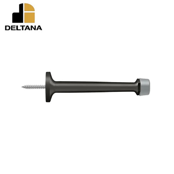 Deltana - 4" Baseboard Door Bumper - Solid Brass - Optional Finish