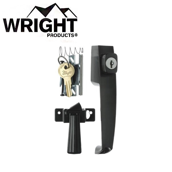 Wright - VK333X3 - Keyed Push Button Handle - Out Swinging - Wood / Metal Doors - 3/4" - 1-1/4" - Optional Finish