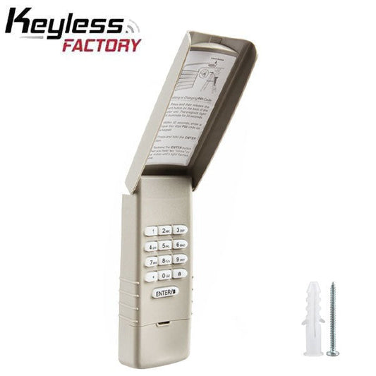 KeylessFactory - Keyless Entry Garage Door Remote Opener - Compatible with Liftmaster Sears Chamberlain Garage Door Opener