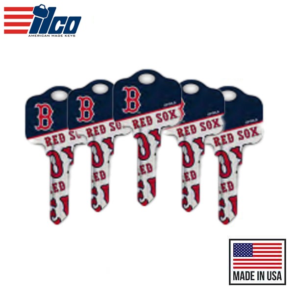 Ilco - MLB TeamKeys - Key Blank - Boston Red Sox - SC1 (5 Pack)