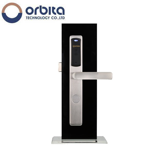Orbita - E3064 - Mortise Hotel Lock - Bluetooth & MiFare RFID - 72 Ares Lever Set - DC6V - Silver - Grade 2