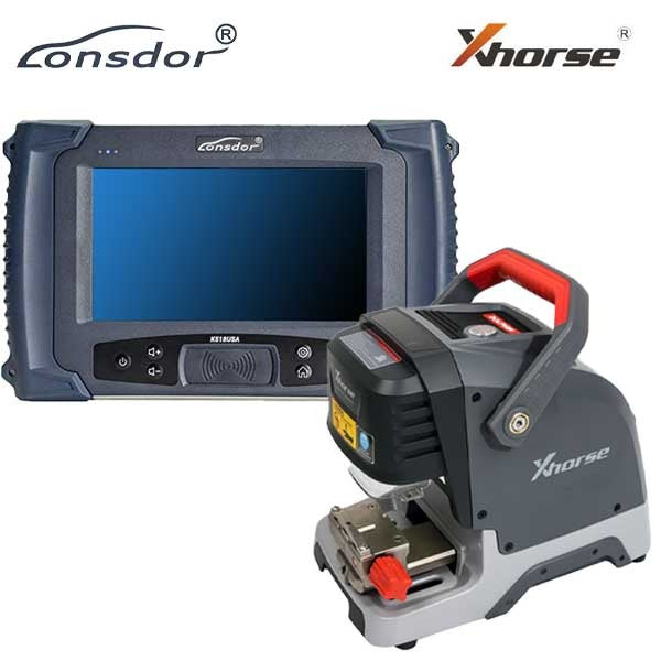 Lonsdor K518 Key Programmer - Permanent Free Upgrades - New USA Version + Xhorse Condor XC Dolphin XP-005 (Cut and Program Bundle)