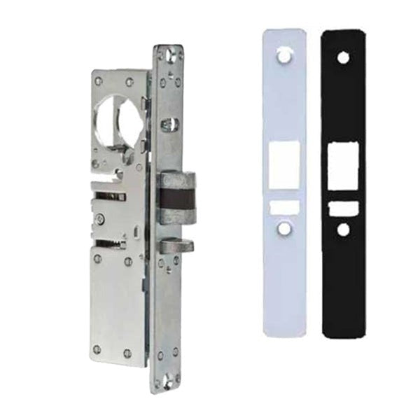 Ilco - 451 Deadlatch Mortise Lock Body - 31/32" Backset - LH - Flat Faceplates - Clear/Dark Bronze Faceplates