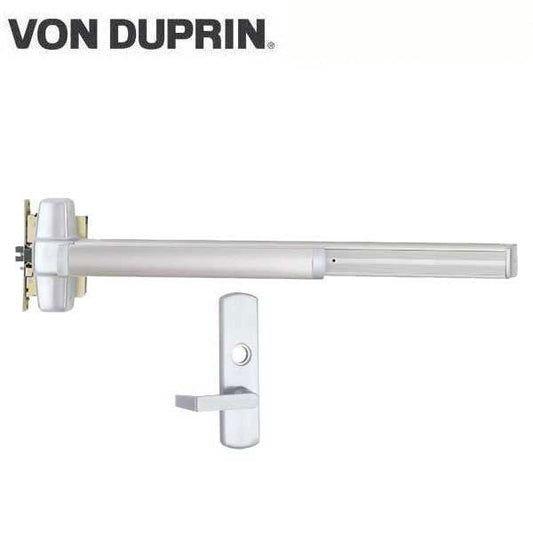 Von Duprin - 9875 - Mortise Lock Exit Device - 06 Lever - Night Latch - 3' Long - Less Core - RHR - Satin Chrome - Grade 1