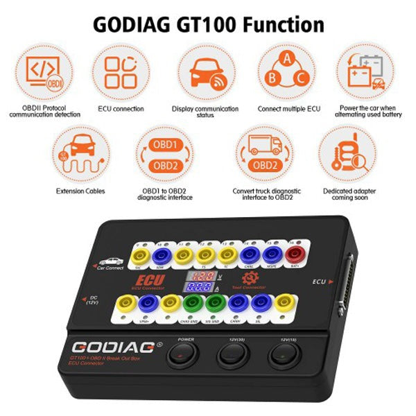 Godiag - GT100+ - OBD II Break Out Box ECU Connector