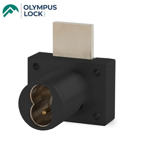 Olympus - 721DW - IC Core Deadbolt Cabinet Drawer Lock - BEST SFIC - 1-1/4" Cylinder Length - Flat Black - Optional Key Retaining - Optional High Security - Grade 1