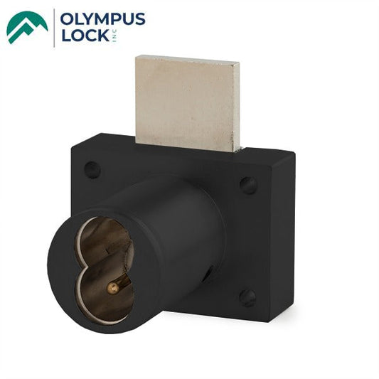 Olympus - 721DW - IC Core Deadbolt Cabinet Drawer Lock - BEST SFIC - 1-1/4" Cylinder Length - Flat Black - Optional Key Retaining - Optional High Security - Grade 1