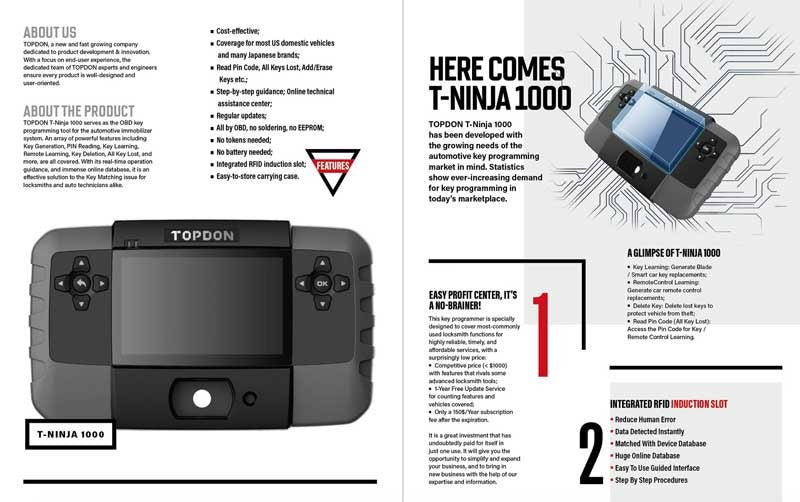 TOPDON - T-Ninja 1000 - OBD Automotive Key Programmer