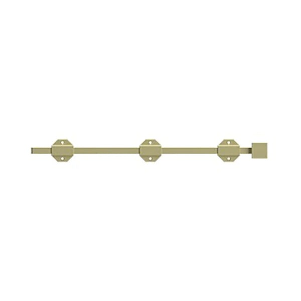 Deltana - 18" Modern Surface Bolt - Heavy Duty - Solid Brass - Optional Finish