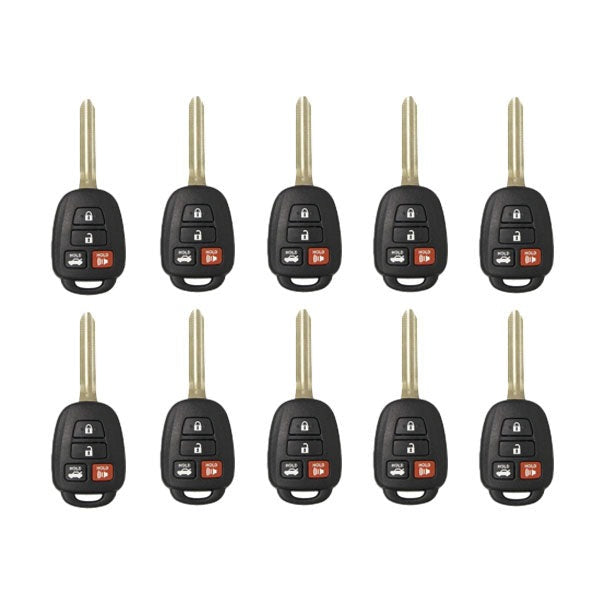 25 x 2014-2018 Toyota Camry / 4-Button Remote Head Key / HYQ12BDM (H Chip) (AFTERMARKET) (Bundle of 25)