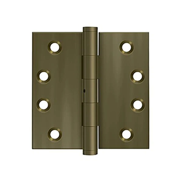 Deltana - 4" x 4" Square Hinge - NRP - Solid Brass - US10AN