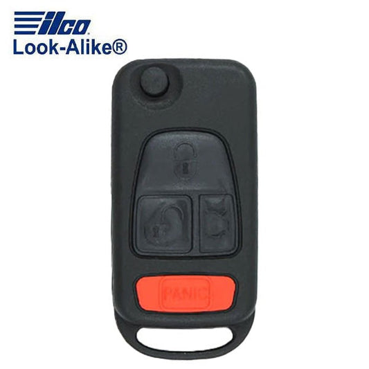 1997-2005 Mercedes ML-Class / 4-Button Remote Flip Key / PN: BAP5-67-5RY / NCZMB1K (AFTERMARKET)