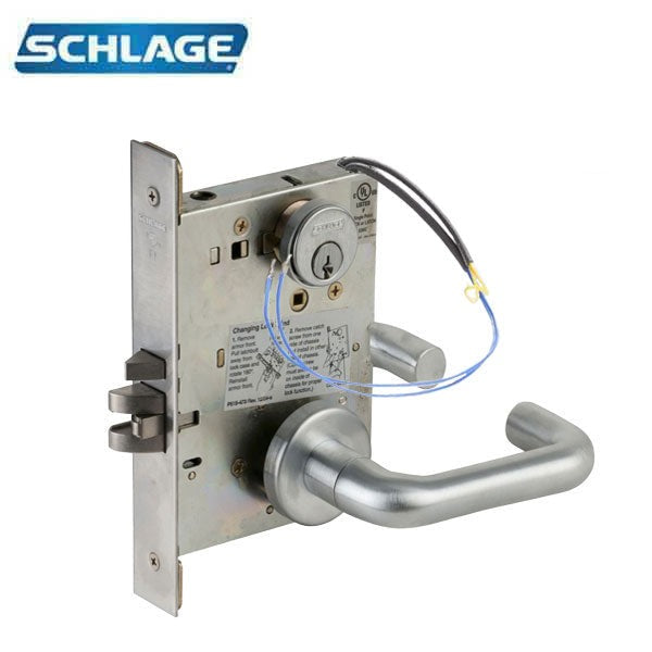 Schlage - L9092EUP - Electrified Mortise Lock - L series - Fail Secure - 12/24 VDC - Fired Rated - Satin Chrome - Grade 1