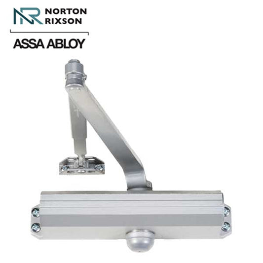 Norton - 1604 - Tri-Packed Manual Commercial Door Closer - Back Check Function - PA Bracket/Regular/Top Jamb - Size 4 - Satin Aluminum - Fire Rated - Grade 1