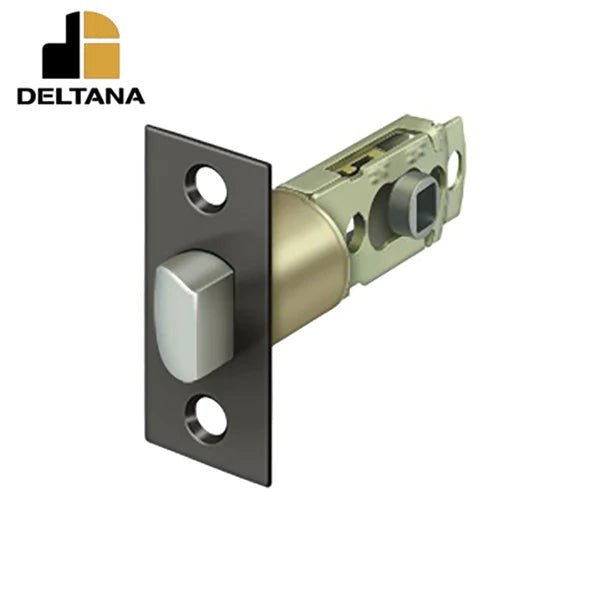 Deltana - Square Adjustable Latch Privacy/Passage - 2-3/8" Backset - 1 3/8" - 2" Door Thickness - Oil Rubbed Bronze