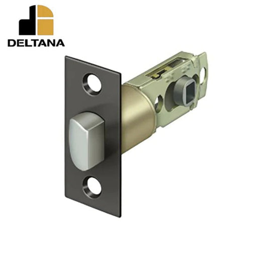 Deltana - Square Adjustable Latch Privacy/Passage - 2-3/8" Backset - 1 3/8" - 2" Door Thickness - Oil Rubbed Bronze