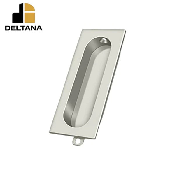 Deltana - Flush Pull - Rectangle - 3-1/8" x 1-3/8" x 1/2" - Optional Finish