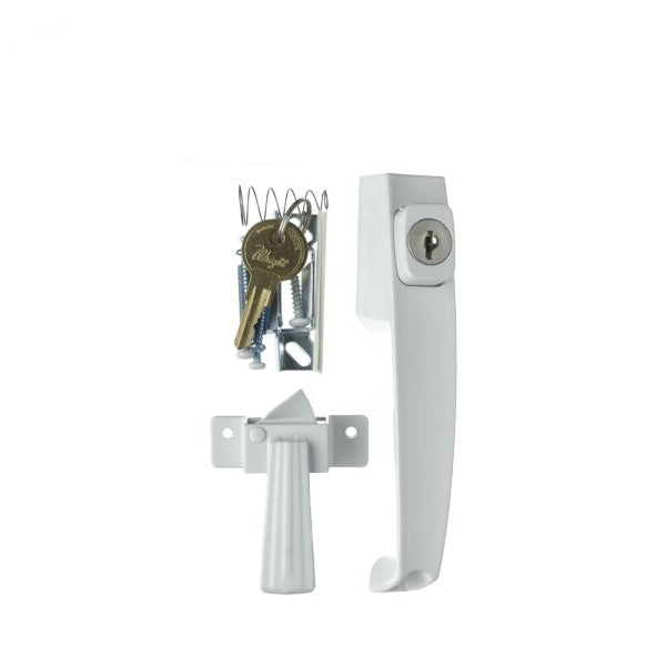 Wright - VK333X3 - Keyed Push Button Handle - Out Swinging - Wood / Metal Doors - 3/4" - 1-1/4" - Optional Finish